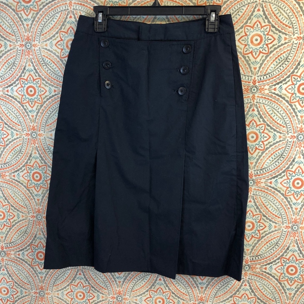 Madewell - Button Pencil Skirt Navy